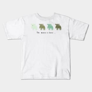 4 Mooses in a row Kids T-Shirt